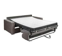 Vente-unique - Sofá Cama 2 plazas Calito - poliéster - Gris Antracita