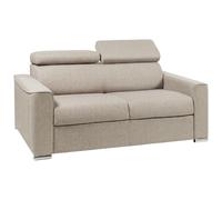 Vente-unique - Sofá Cama 2 plazas - poliéster - Beige