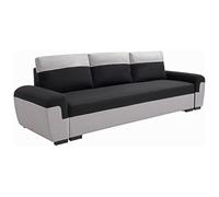 Vente-unique - Sofá Cama 3 plazas Gaby - poliéster - Negro