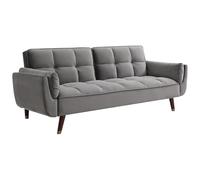 Vente-unique - Sofá Cama 3 plazas Gulcan - Terciopelo - Gris