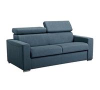 Vente-unique - Sofá Cama 3 plazas - poliéster - Azul