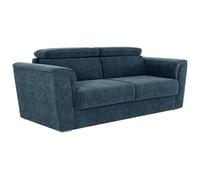 Vente-unique - Sofá Cama 3 plazas Rizora - poliéster - Azul
