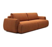 Vente-unique - Sofá Cama 4 plazas Monelia - poliéster - Terracota