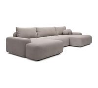 Vente-unique - Sofá Cama 7 plazas Daviso - poliéster - Topo