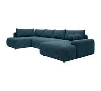 Vente-unique - Sofá Cama 8 plazas Daviso - poliéster - Azul