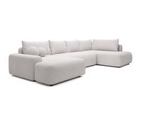 Vente-unique - Sofá Cama 8 plazas Daviso - poliéster - Beige