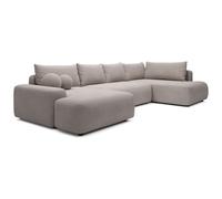 Vente-unique - Sofá Cama 8 plazas Daviso - poliéster - Topo