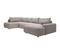 Vente-unique - Sofá Cama 8 plazas Daviso - poliéster - Topo