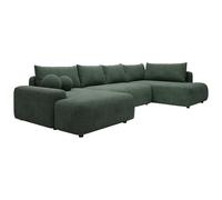 Vente-unique - Sofá Cama 8 plazas Daviso - poliéster - Verde Pino