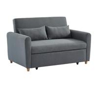 Vente-unique-Sofá Cama de 2 plazas de Tela Ayla - Gris