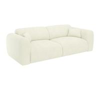 Vente-unique-Sofá Cama de 4 plazas en Tela Texturizada Beige POGNI de Maison Céphy