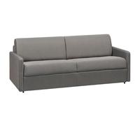 Vente-unique-Sofá Cama Italiano 4 plazas de Tela CALIFE - Gris Claro - Cama 160 cm - Colchón 22 cm
