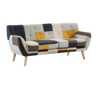 Vente-unique-Sofá de 3 plazas de Tela Patchwork SERTI II
