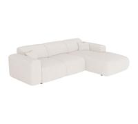 Vente-unique -Sofá esquinero grande con función de dormir â esquina derecha â tela Bou lanco â POGNI de Maison Céphy