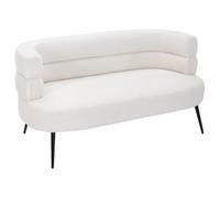 Vente-unique - Sofá Fijo 2 plazas Camedo - poliéster - Blanco