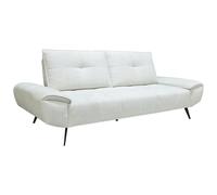 Vente-unique - Sofá Fijo 3 plazas Kelopa - poliéster - Blanco