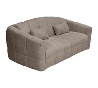 Vente-unique - Sofá plegable de 3 plazas Express de rizo color topo - Superficie de descanso 140 cm - Colchón 13 cm Retuna