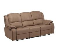 Vente-unique - Sofá Relax 3 plazas Hernani - Microfibra - Topo