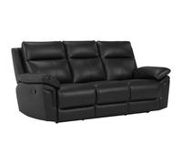 Vente-unique - Sofá Relax 3 plazas Pakita - Piel - Negro