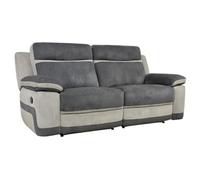 Vente-unique - Sofá Relax 3 plazas Talca - Microfibra - Gris Antracita