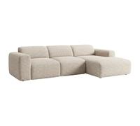 Vente-unique - Sofá Relax 5 plazas Pogni - poliéster - Beige