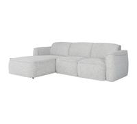 Vente-unique-Sofá rinconera Izquierda de Tela Color Gris Jaspeado DIOMARO