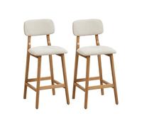 Vente-unique - Taburete Alto Ledira - L 43.5cm x A 50cm x H 103cm - poliéster - Beige