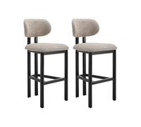 Vente-unique - Taburete Alto Yelaz - L 49cm x A 52cm x H 111cm - poliéster - Topo