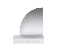 Vente-unique - Tocador con Espejo e iluminaciÛn LED - 2 cajones - Blanco Brillante - JINEZA