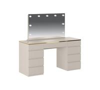 Vente-unique - Tocador Vukia - L 156.8cm x A 55cm x H 145.6cm - melamina - Beige