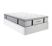 Vente-unique YSM√©e - Juego de Base de Cama de 140 x 190 cm con Espacio de Almacenamiento Blanco + colch√≥n con muelles de Bolsillo y colch√≥n Superior Incorporado de 28 cm - American Dream de YSM√âE