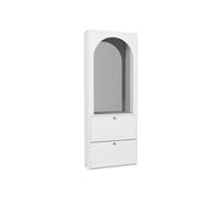 Vente-unique - Zapatero Cymora - L 74cm x A 25cm x H 193.1cm - melamina - Blanco