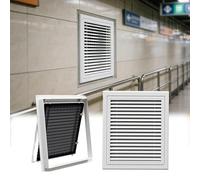 Ventilación A Dos Aguas De Aleación De Aluminio Blanco, Elegantes Rejillas De Ventilación, Ideales Para Cobertizos De Herramientas, Espacios De Acceso, Casas Y Garajes W 20in×L 24in