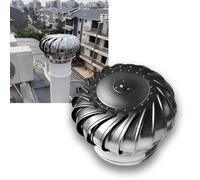 Ventilación automática y silenciosa de techo (160 mm), acero inoxidable 304, turbina de viento de techo, turbina de viento de ventilación de techo, tapa de ventilación de ático, salida de aire redonda