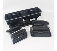 Ventilación de aire acondicionado para consola central de coche, compatible con VW Passat B6 B7 CC R36(Matte black 3pcs)