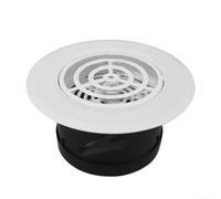 Ventilación de aire redonda ajustable sin marco que ofrece una eficiencia de ventilación mejorada con una mínima instalación visual a través o techo (A)