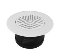 Ventilación de aire redonda moderna sin marco, salida de aire fresco integrada ajustable para una integración perfecta de pared o techo, diseño minimalista que mejora la estética interior (C)