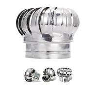 Ventilación De Ático De Turbina Eólica, Tapa De Chimenea De Acero Inoxidable Para Tejado, Rejillas De Ventilación Giratorias Sin Accionamiento(2.95in/75mm)