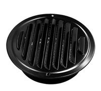 Ventilación de chimenea escape tapacero inoxidable sombrerete de chimenea Pared Ventilación Cubiertas Louver Grille Cubiertas para baño Ventilaciones Garage Office hogar interior y exterior(negro Ve