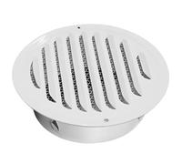 Ventilación de chimenea escape tapacero inoxidable sombrerete de chimenea Pared Ventilación Cubiertas Louver Grille Cubiertas para baño Ventilaciones Garage Office hogar interior y exterior(Blanco V