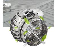 Ventilación de techo 304, ventilador de turbina de techo, tapa de ventilación de acero inoxidable for casas, fábricas, áticos y granjas, ventilación de aire de ático con turbinas eólicas.(150mm/6in)
