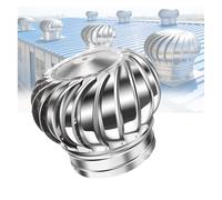 Ventilación De Techo Turbina Acero Inoxidable, Cubierta Lluvia For Chimenea Ventilador For Techos Exteriores, Con Abrazaderas For Cobertizo Humos Tubería Secadora Doméstica(Diameter 200mm)