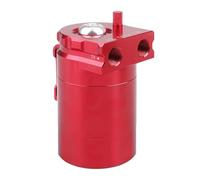 Ventilación del Cárter filtrar Depósito de aceite para coche, de aleación de aluminio, de color sólido, con filtro de alto rendimiento y mejor rendimiento.(Red)