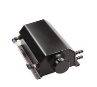 Ventilación del Cárter filtrar Tanque de aceite universal de aluminio de 1L y 2L con tapón de drenaje y respiradero. Tanque de combustible.(Silver 2L)