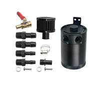 Ventilación del Cárter filtrar Tanque de combustible de 2 puertos con deflector y válvula de drenaje, separador de aceite y aire universal(Type E)