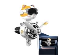 Ventilación Para Coche, Ambientador De Coche Para Avión - Difusor De Coche Piloto Lindo Gato - Rotativo Automático, Difusor De Ambientador De Coche Creativo Divertido Para Aire Acondicionado