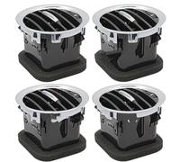 Ventilación Para Salpicadero Salida de aire acondicionado para salpicadero de coche, compatible con Opel Corsa D Adam 2201099 13417363 13365420 Aire Acondicionado para Coche Rejilla(4Pcs Full Chrome)