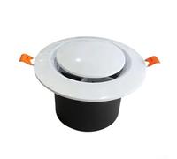 Ventilación redonda de cornisa para tubo de escape de secadora y ventilación de ático con cuerpo ABS extraíble y cuchillas direccionales deflectoras de lluvia (75 mm)
