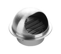 ventilación sombrerete de chimeneacero inoxidable sombrerete de chimenea Pared Ventilaciones Exterior Pared ventilación acero inoxidable 304 Spherical Damper Grille cubierta Fácil de limpiar(3.9":3.