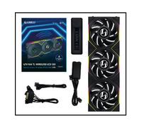 Lian Li UNI FAN TL Ventilador Inalámbrico de PC LCD 120 mm RGB - Juego de 3 Ventiladores para PC para Gaming Blanco | Ventilador PWM 26 ARGB de LED, Hasta 1900 RPM, Sistema de Conector, Alto